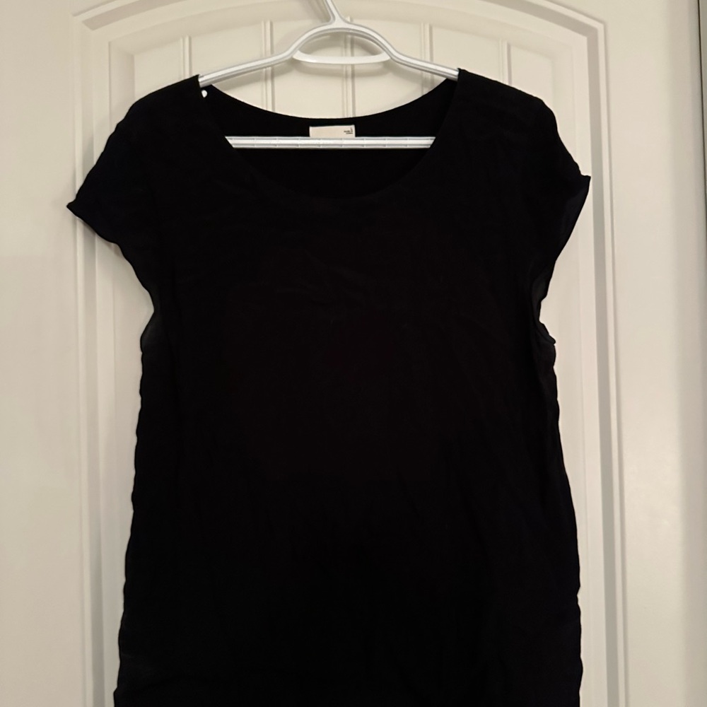 Wilfred Black Short Sleeve Tee Blouse